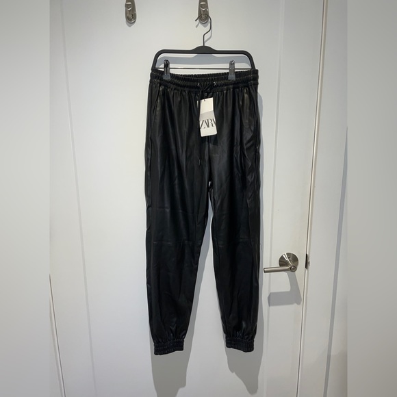 Zara Pants - NWT Zara Leather Jogger Pants